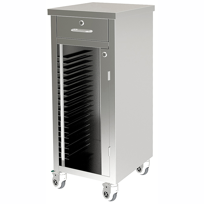 SKH014 Chariots à dossiers médicaux en acier inoxydable-20 enregistrements